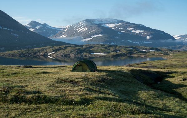 Camp at Litle Storglomvatnet