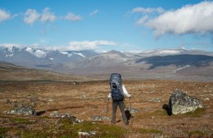 Walking on towards the mountains