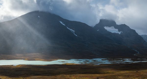 Bierikjåhkå with nameless peak 1806 m (left) and Bierikbákte (right)