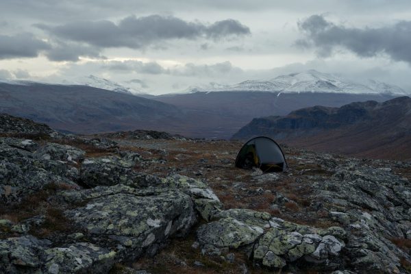 Camping in the pass near Skierffe