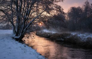 Sunrise at Seeve river