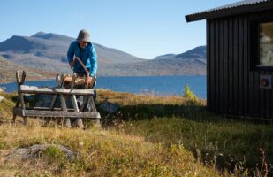 Preparing firewood at Vaimok