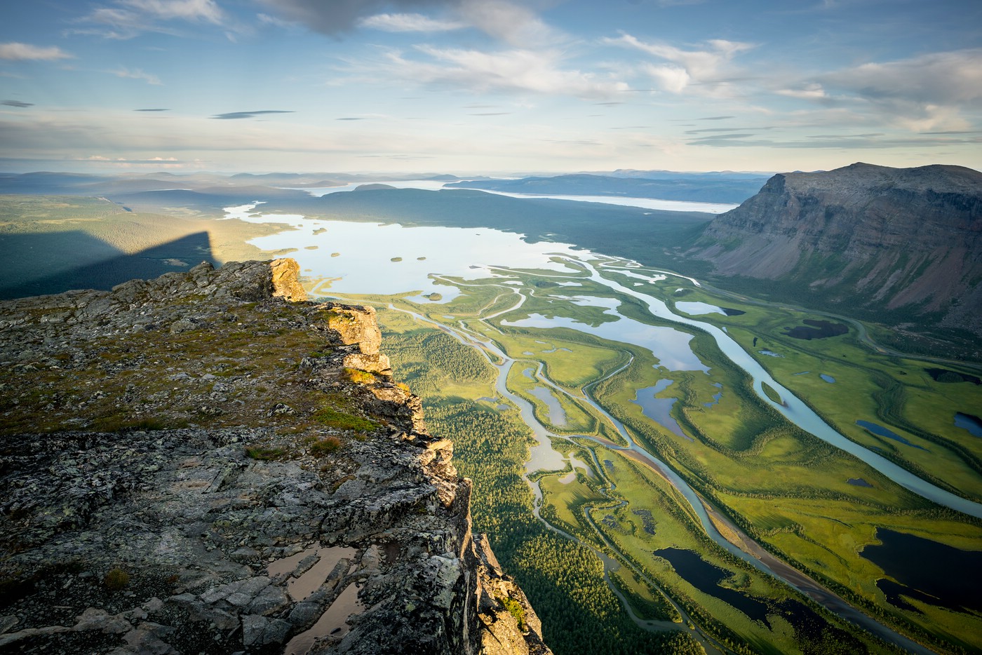 Laitaure delta from Mount Skierffe