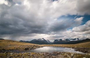 A "V" in the landscape