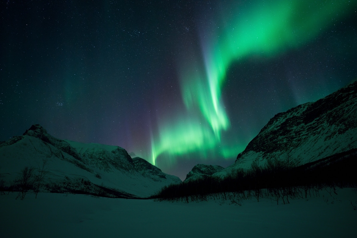 Northern lights in Visttasvággi