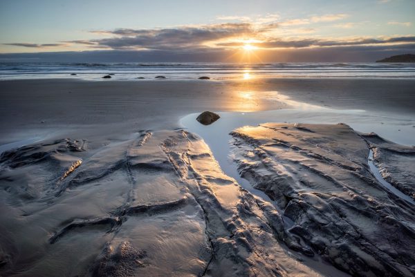 Moeraki sunrise without boulders