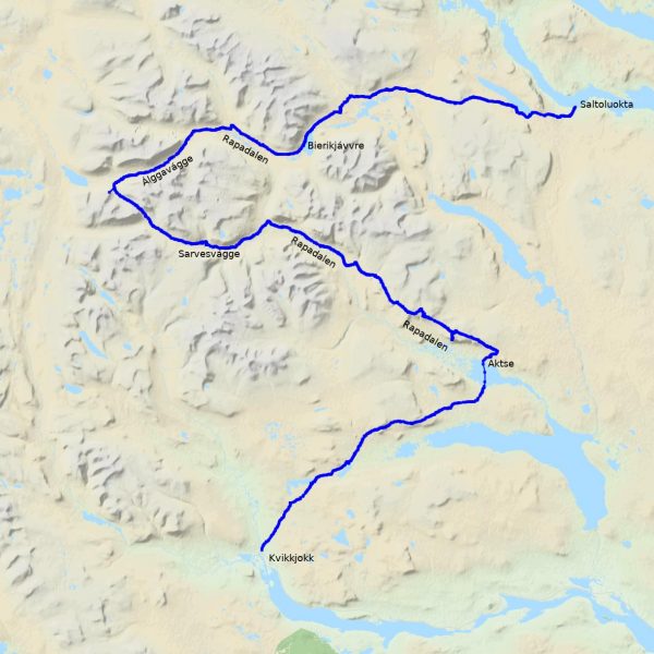 Map overview of the hike